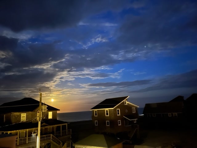 Super Moon over Hatteras Island NC