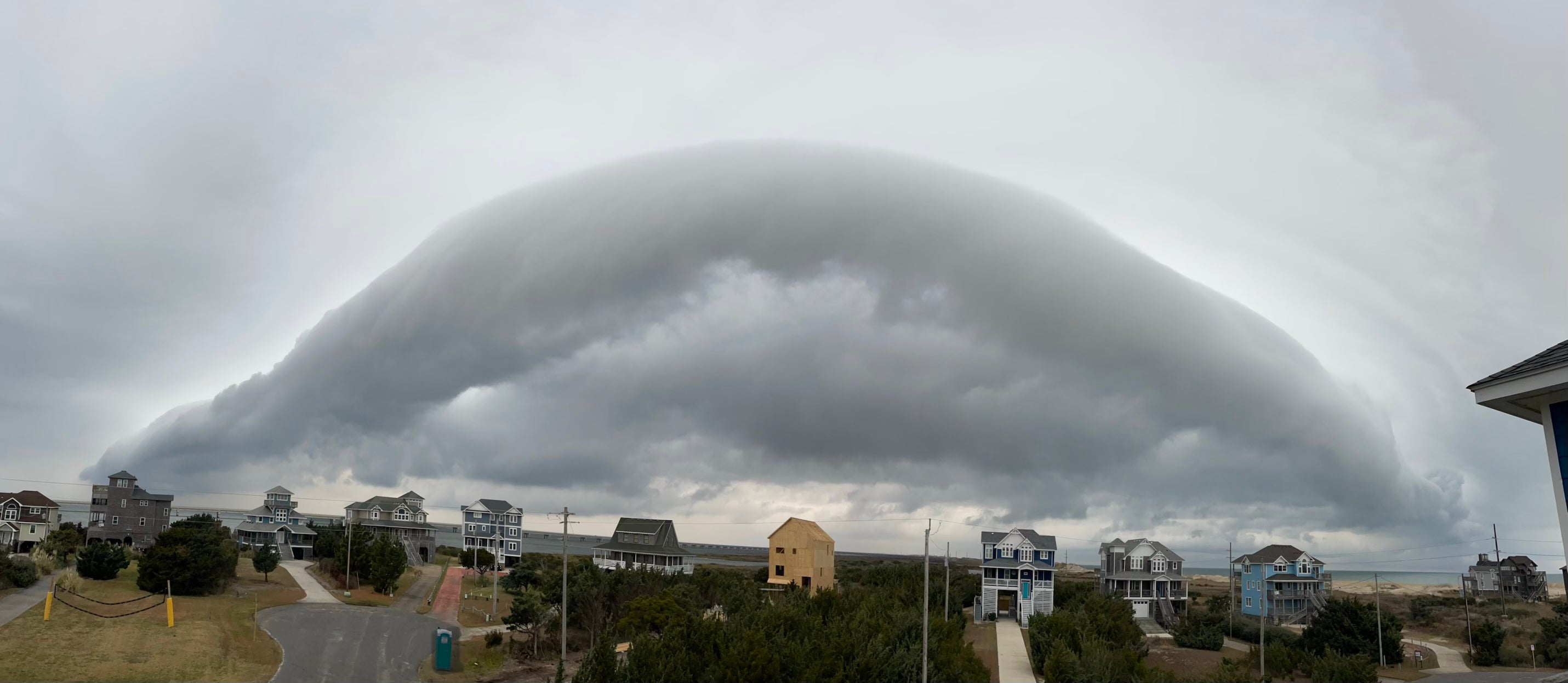 grey shelf cloud over Rodanthe, NC